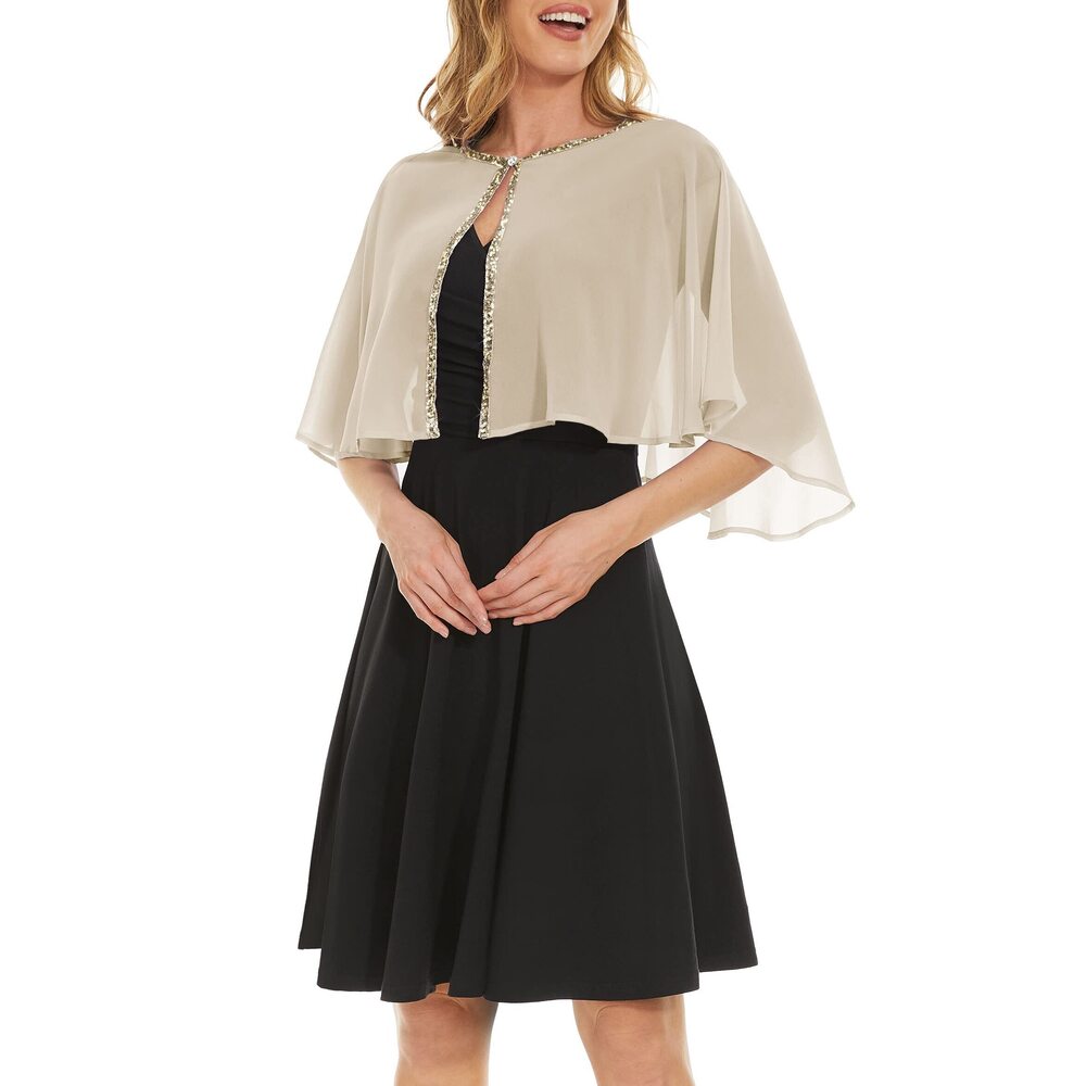 9834 Shawl Dress Cover Up Formal Shawls And Wraps For Evening Dresses Shall - Picture 3 of 6